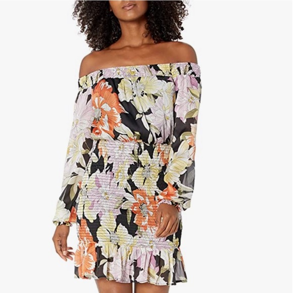 GUESS Gabby floral print Off The Shoulder Dress - Picture 4 of 8